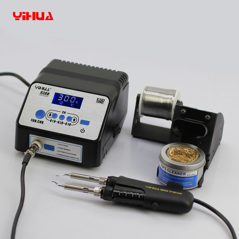 YIHUA 938D 2 na pinça 1 paralela antiestática que solda a parada programada automática da estação funcionam